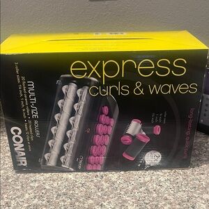 Conair Express Curls & Waves Roller Set - Pink and Black